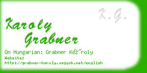 karoly grabner business card